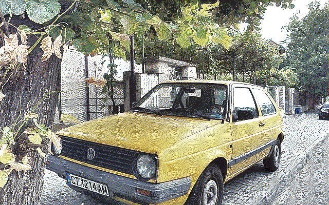 An old yellow Volkswagen